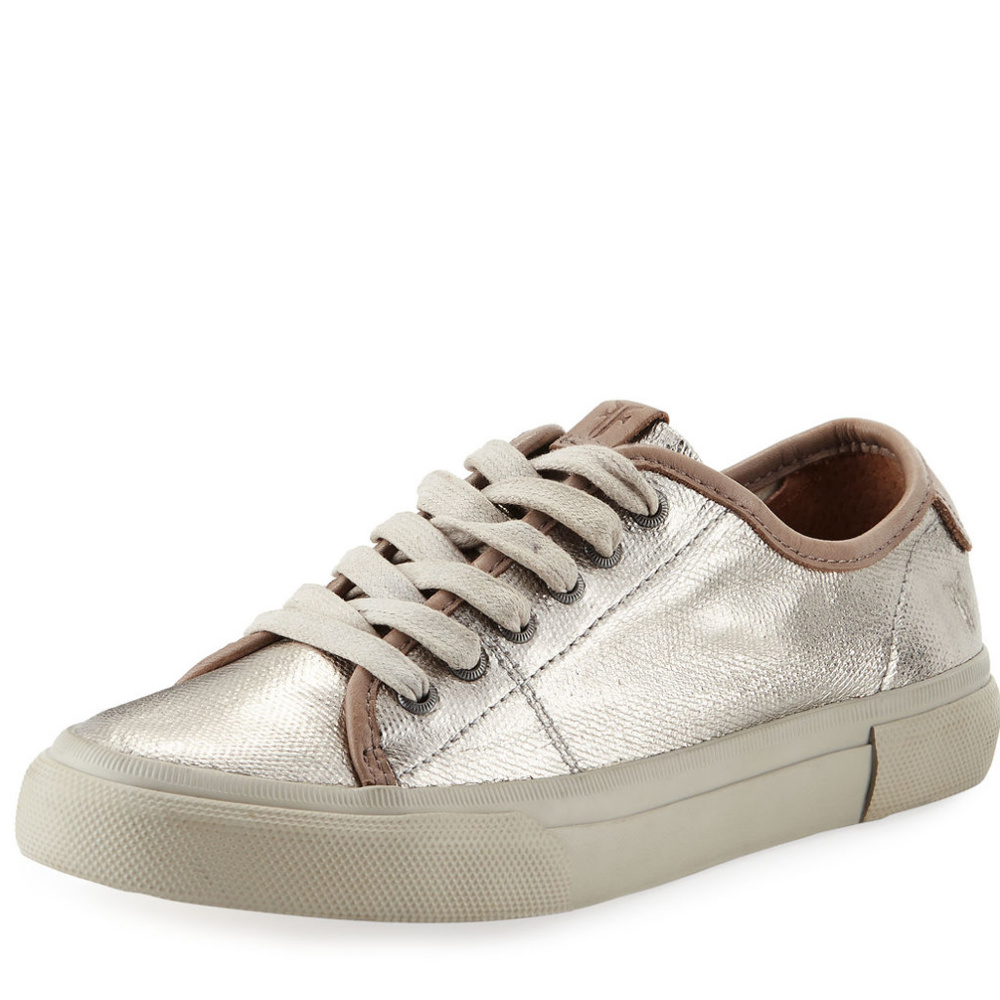FRYE Metallic Lace Up Sneakers - Picture 2 of 8